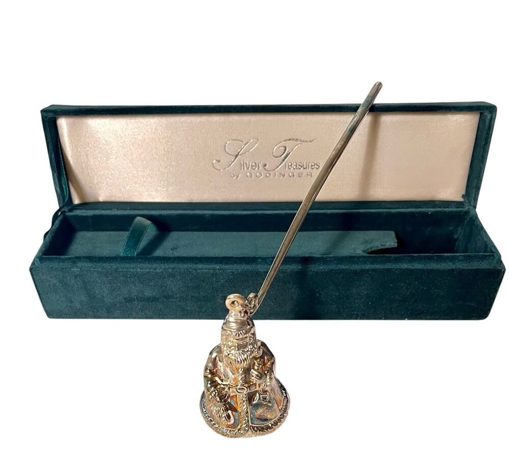 Silver Treasures by Godinger Silverplate Santa Claus Christmas Candle Snuffer